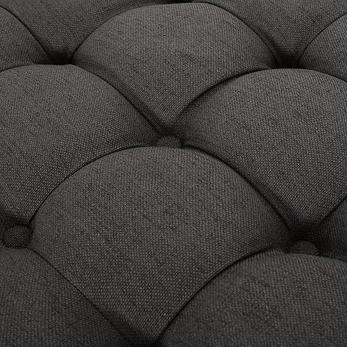 Miniatura 4 de Christopher Knight Home Otomana Cimarron, gris oscuro + marrón oscuro