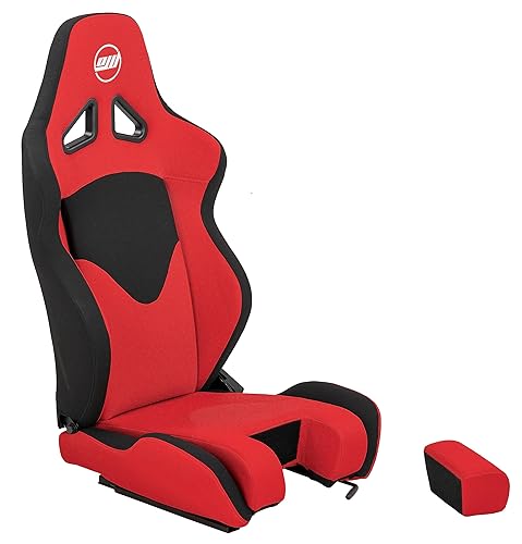 Miniatura 4 de OpenWheeler Racing and Flight Sim Seat, Simulator Cockpit. Sliding Rails Included. Red on Black. Breathable Fabric Upholstery