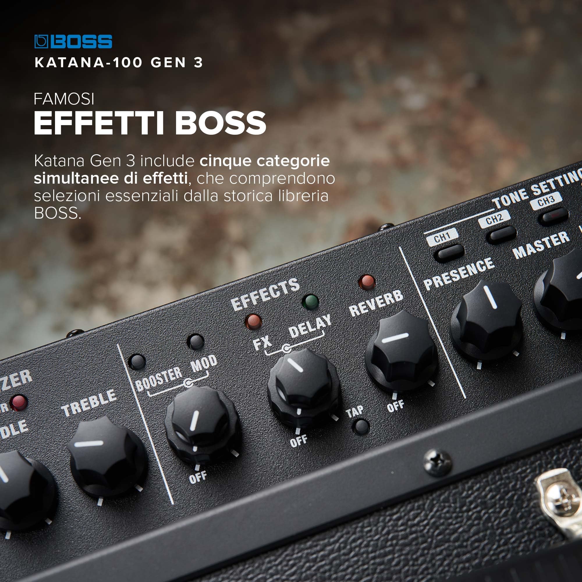 BOSS Katana-100 Gen 3 Amplificatore per Chitarra Combo 100 Watt 12 Pollici Sound Tube Logic