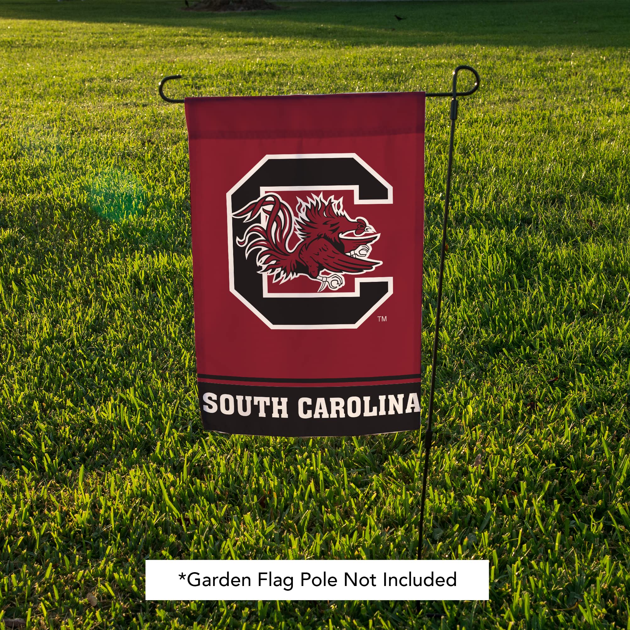 University Of South Carolina Garden Flag - Double Sided Gamecocks USC Cocky Banner, 100% Polyester, Officially Licensed