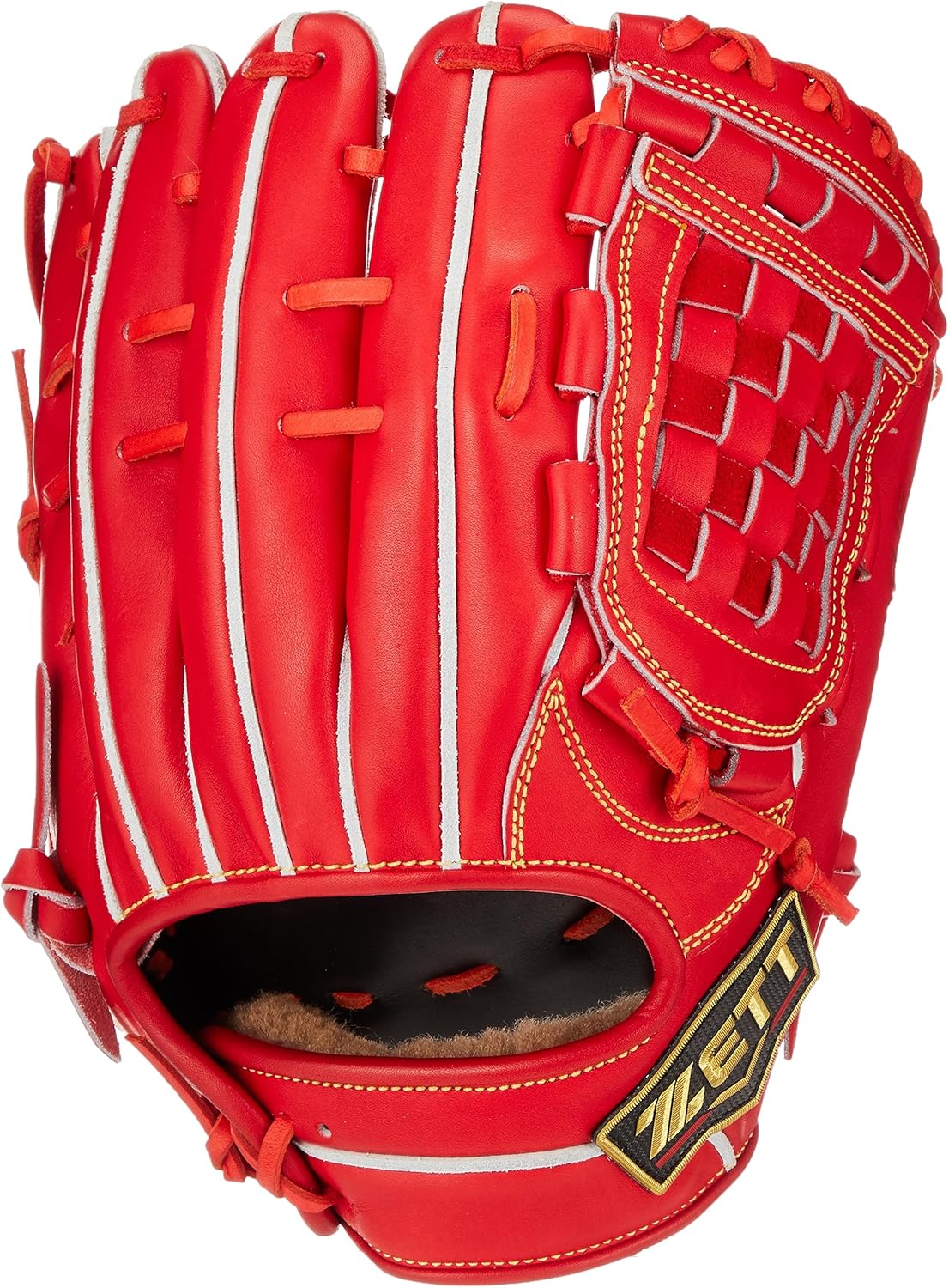ZETT BPROG560S Hard Baseball Glove Pro Status 2nd Short Player Type Right Throw Deep Orange