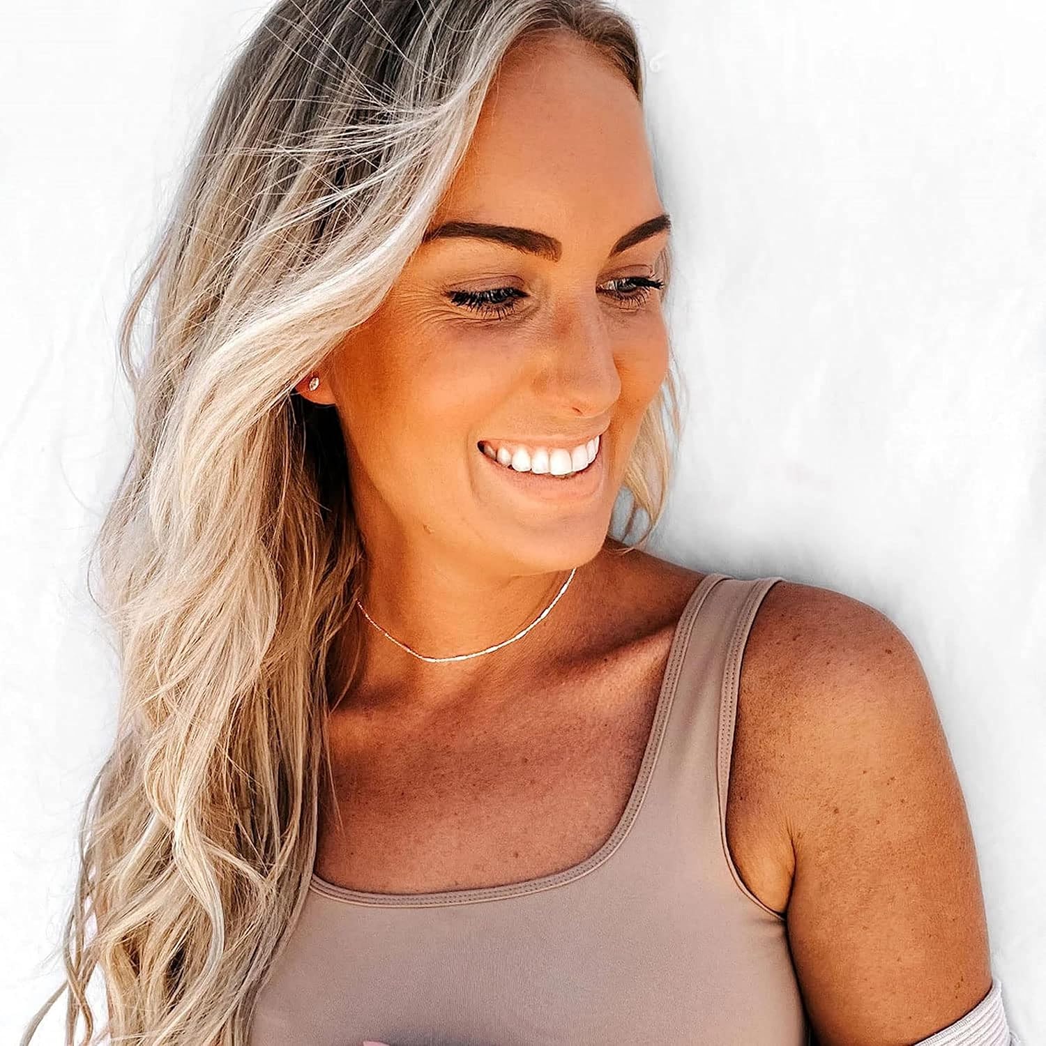 Kyerlyn Silver Necklace for Women, Cute Silver Cuba Bead Necklaces Dainty Silver Necklace Simple Silver Choker Necklaces for Women Trendy Necklace Set Cute Stuff for Women - Image 2