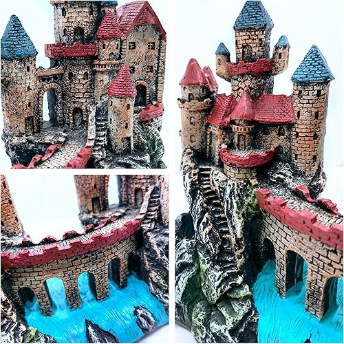 Vista 51 de M2cbridge Antiguas ruinas de columna romana castillo europeo decoraciones acuario pecera escondite rocas (columna romana redonda)