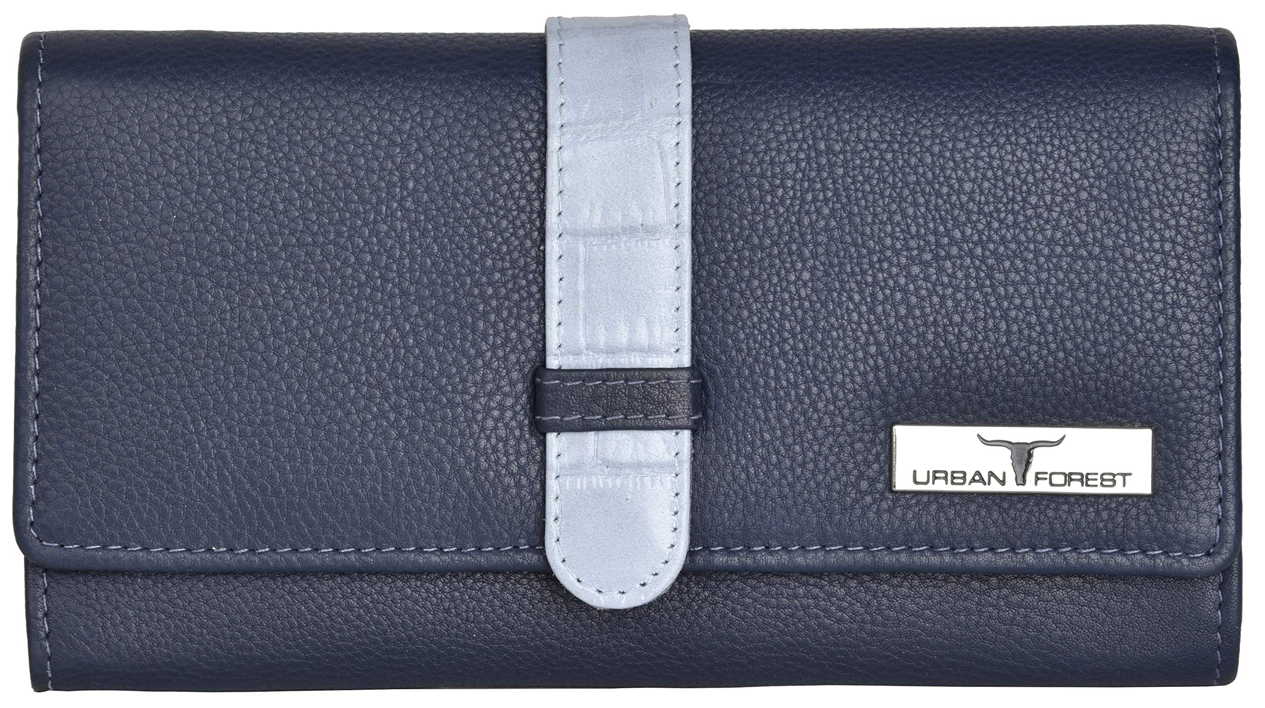 URBAN FOREST Danny Dark Blue Leather Wallet for Women