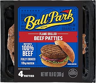 Ball Park Flame Grilled Beef Patties, 4 Count - coolthings.us