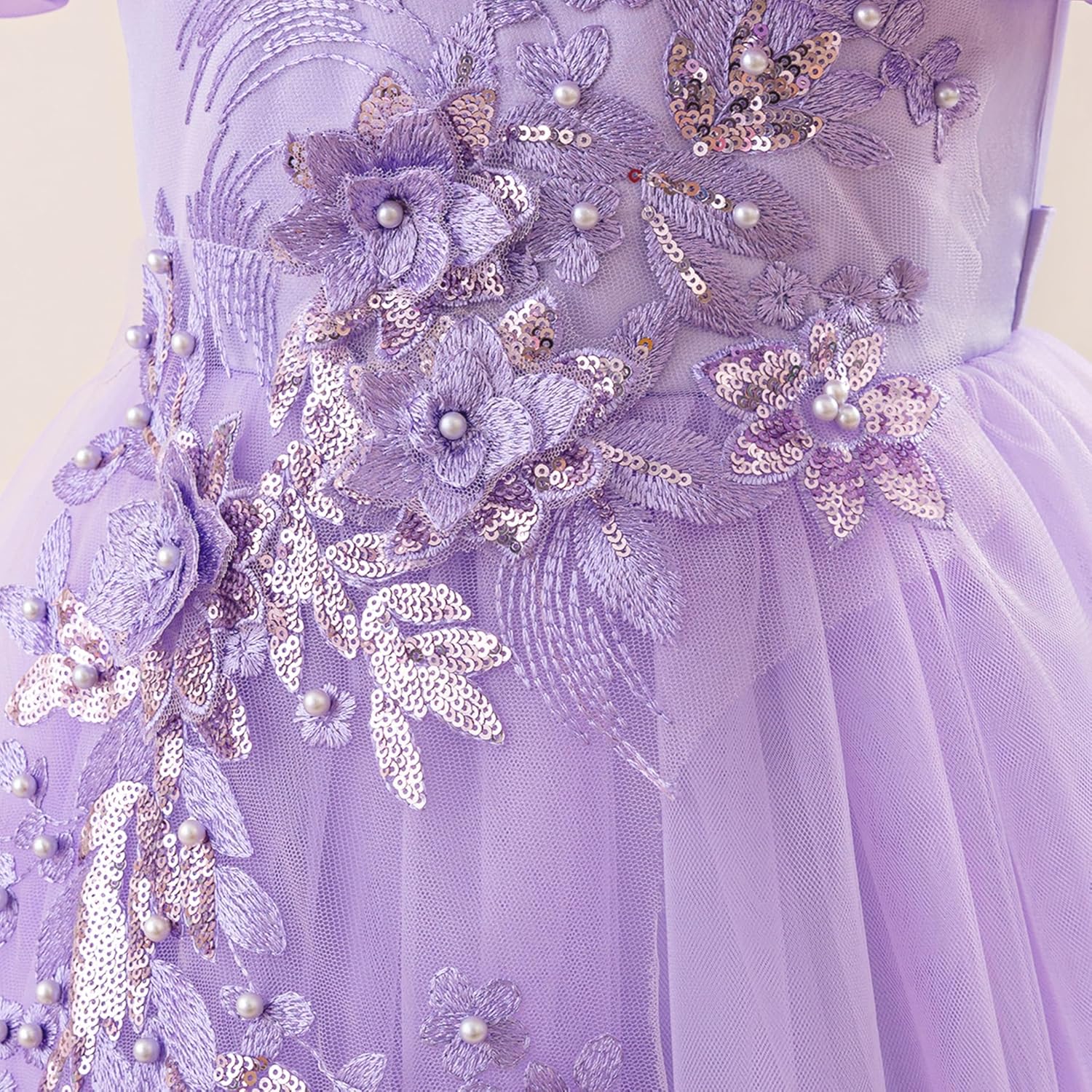 Flower Girl Dresses Lace Embroidery Off The Shoulder Tulle Dress Communion Pageant Wedding Dance Gown