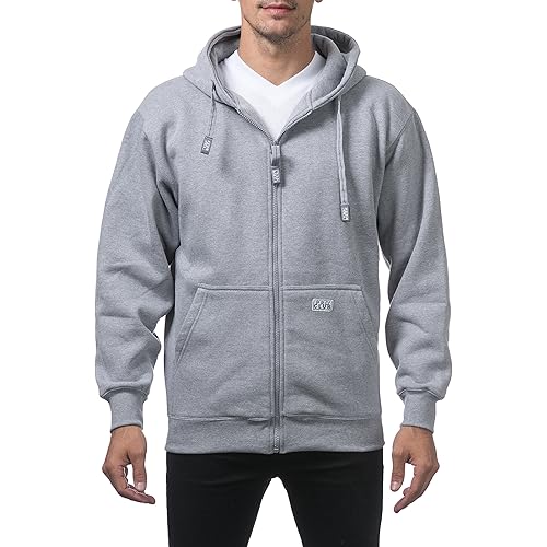 Pro Club Men's Heavyweight Full Zip Fleece Hoodie