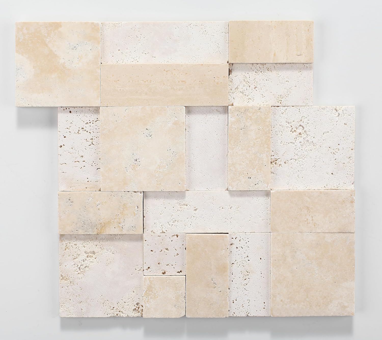 Natural Stone Mosaic Marble Tiles – Luxury Bathroom & Kitchen Backsplash, Anti-Slip Floor/Wall Tiles for Indoor Spaces (Living Room, Bedroom, Sunroom) –R8 Safety Certified (MA108A)