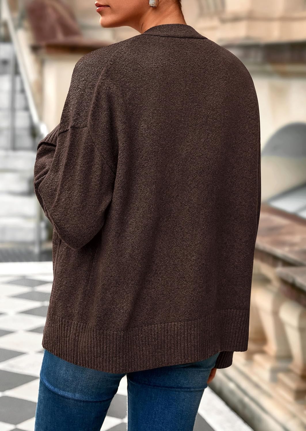 PRETTYGARDEN Women's 2026 Oversized Cardigan Sweaters Trendy Chunky Knit Long Sleeve V Neck Button Down Fall Winter Outfits - Image 4