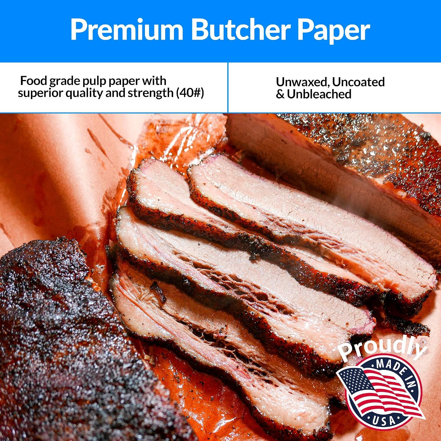 Reli. Butcher Paper Roll Pink 18 x 350 ft | Made in USA | Food-Grade Peach Kraft for Smoking & BBQ Meat