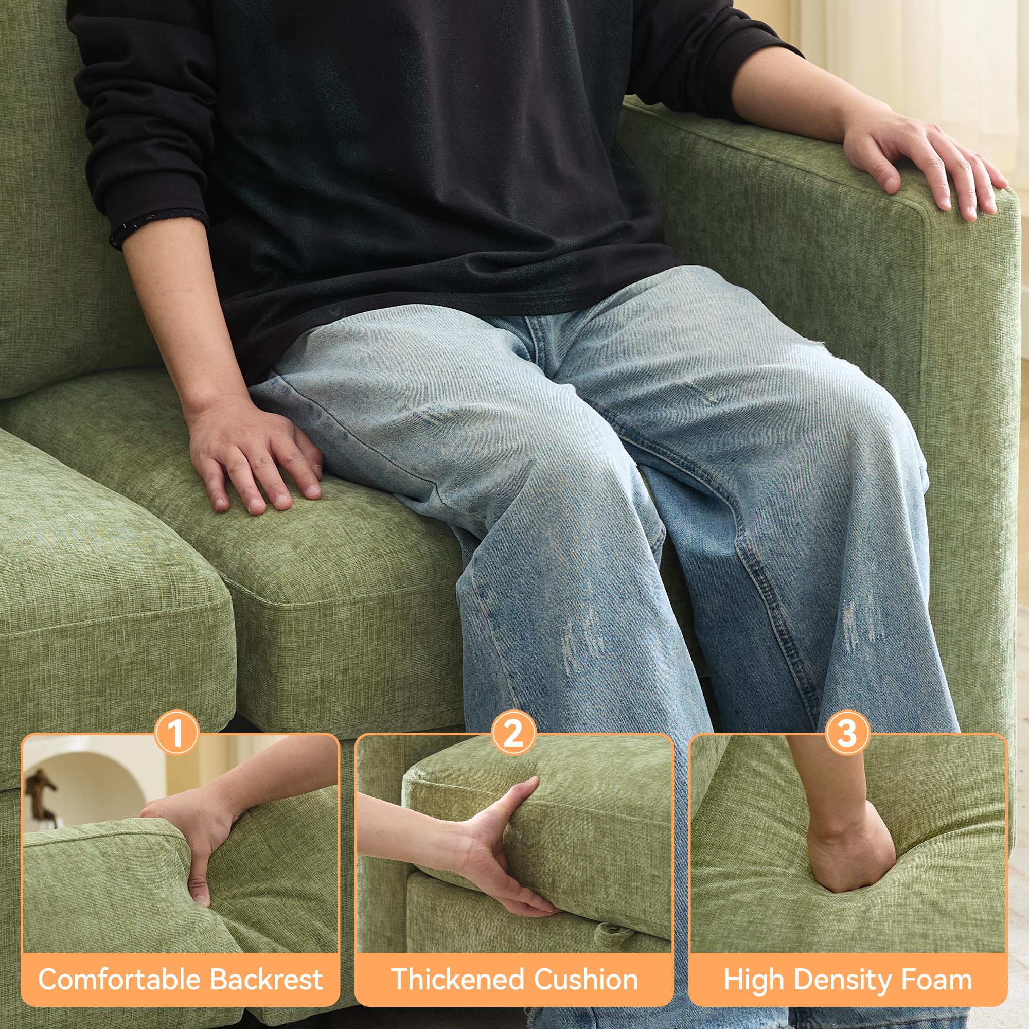 Modular Sofa vs Sectional: Which Fits Best? (2026) 2 WUTUTUEE 107”Modular Sectional Sofa Convertible U Shaped Sofa Couch Set with Sto - product photo