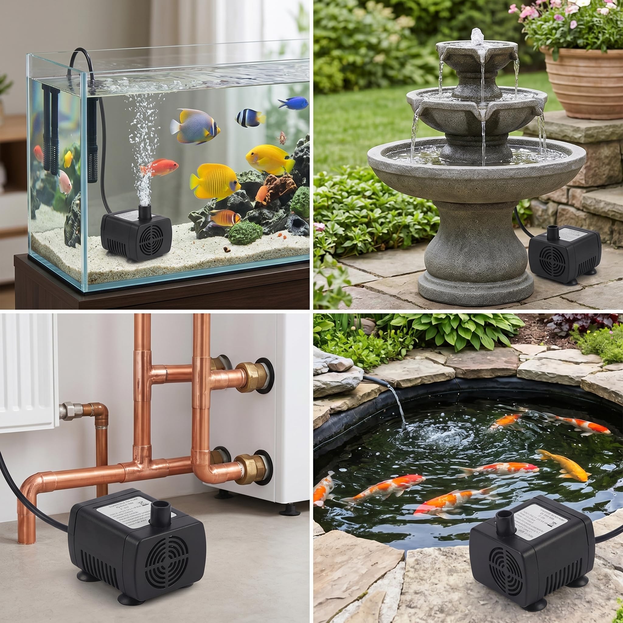 Pompe À Eau Solaire Dc 12 V, Pompe À Eau Submersible, Mini Pompe De Fontaine De Remplacement Avec Fil De Tube Pour Fontaine Pour Animaux De Compagnie, Aquarium, Aquarium,