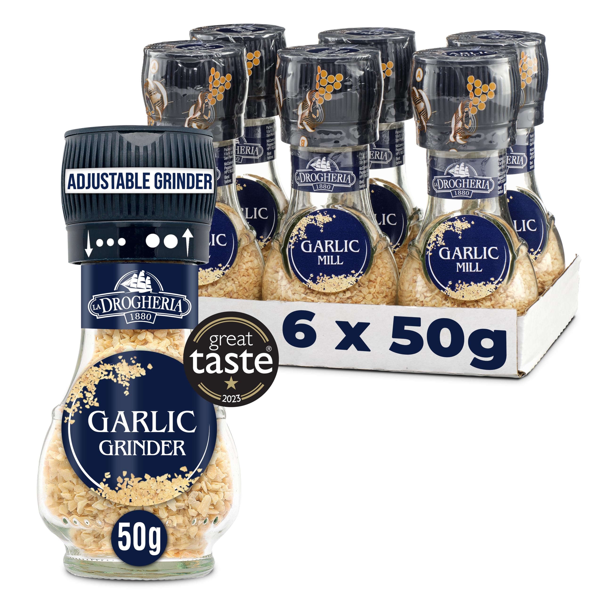 La Drogheria Garlic Adjustable Grinder 50 g (Pack of 6)