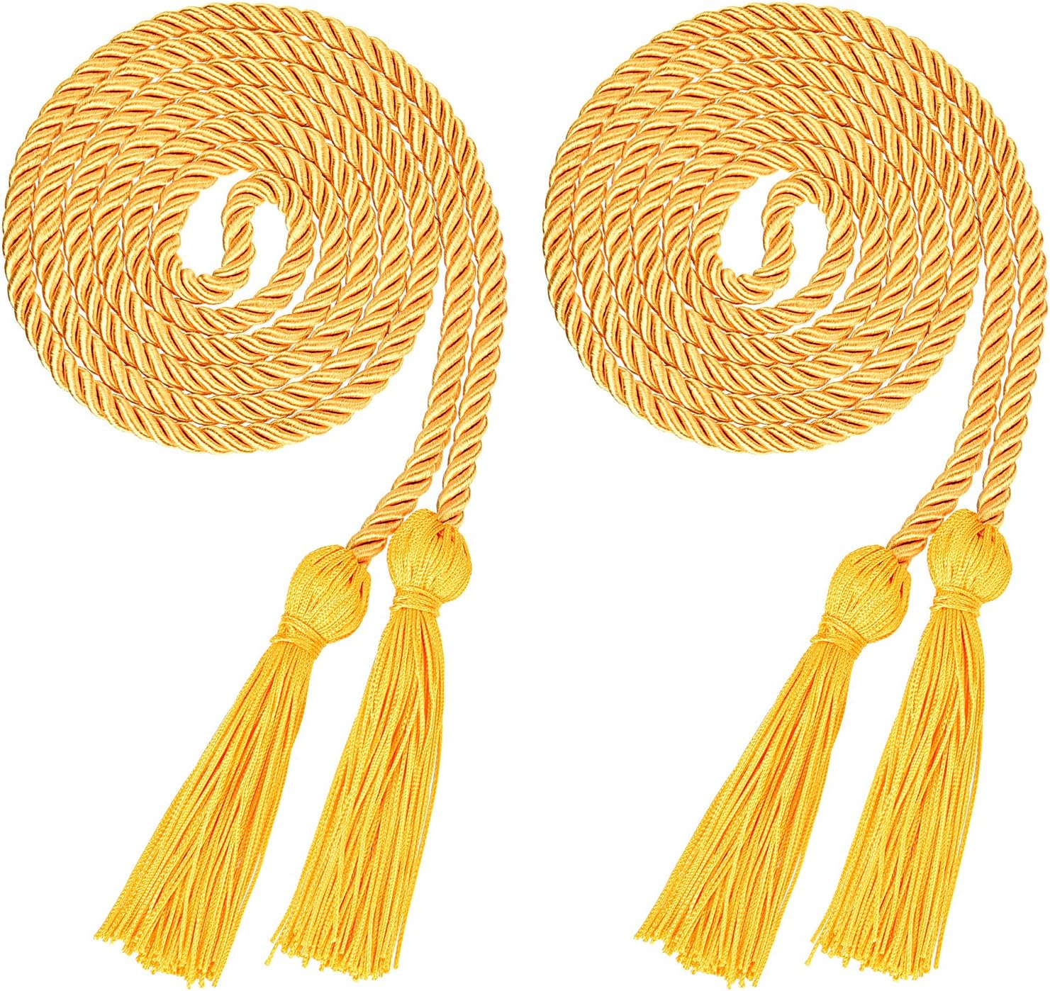 2 Pieces Graduation Honor Cords Honor Cord for Graduation Decoration (Gold)