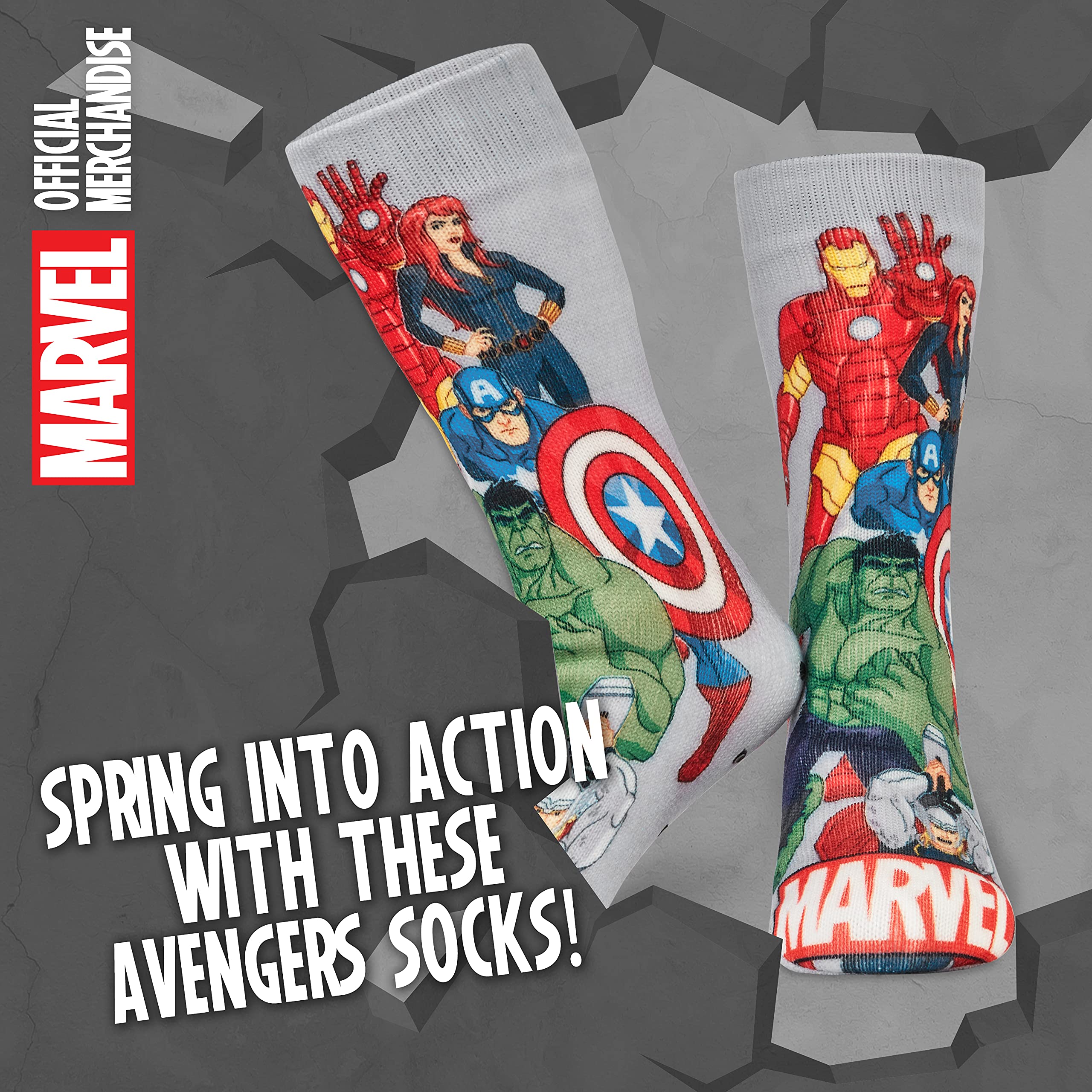 Marvel Calze Uomo Supereroi, Calzini Antiscivolo Uomo a Pantofola