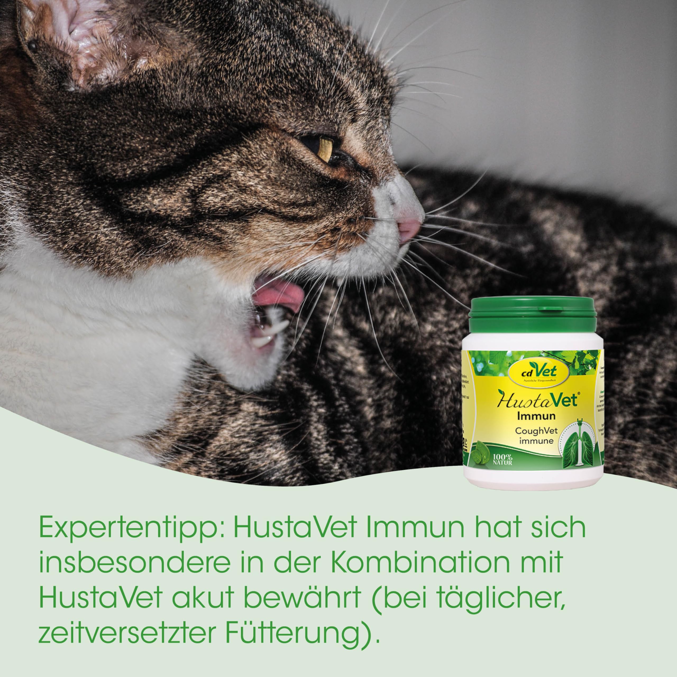 HustaVet Immun für Hunde Katzen Pferde – Natürliche Unterstützung für Atemwege & Immunsystem, 1,6kg