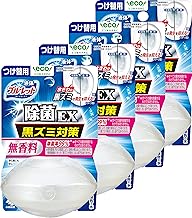 EX (EX) Liquid Bluelet Disinfectant Disinfectant, Toilet Tank Aromatic Cleaner, Unscented Refill, 2.4 fl oz (70 ml) x 4 Packs