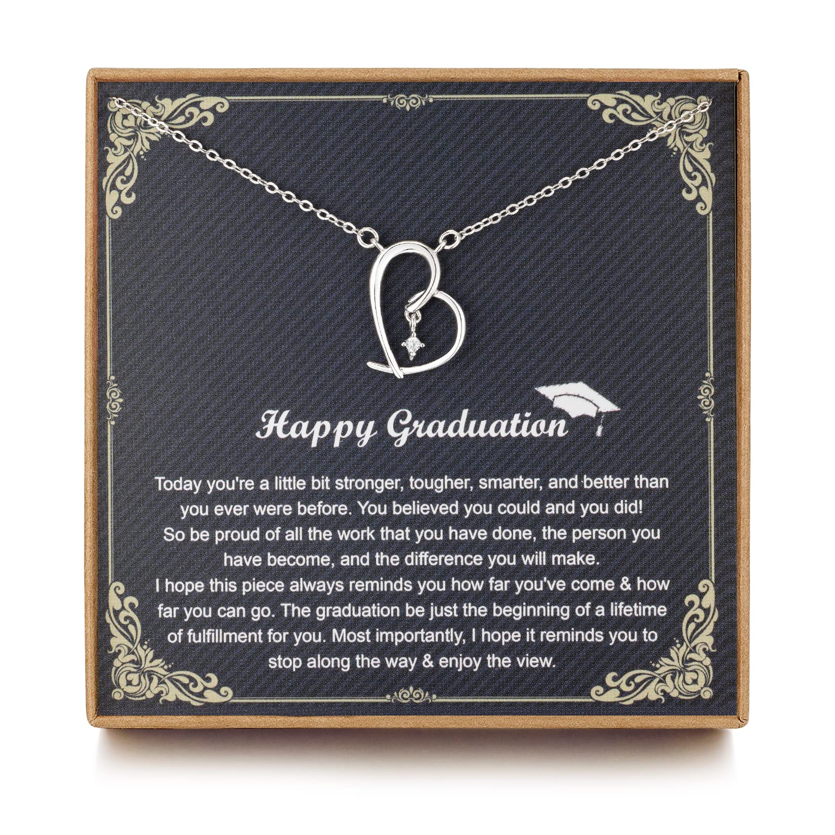 Sterling Silver Reading Book Necklace With Cats - Rose Gold Plated Pendant | Gift For Women, Librarians, Graduates - View #3