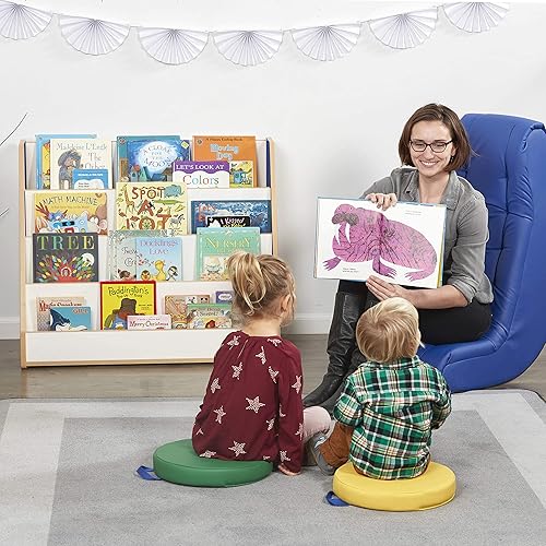 Miniatura 9 de Factory Direct Partners 11941-WHRD Colorful Essentials - Exhibición de libros grandes, estante de almacenamiento laminado para libros infantiles