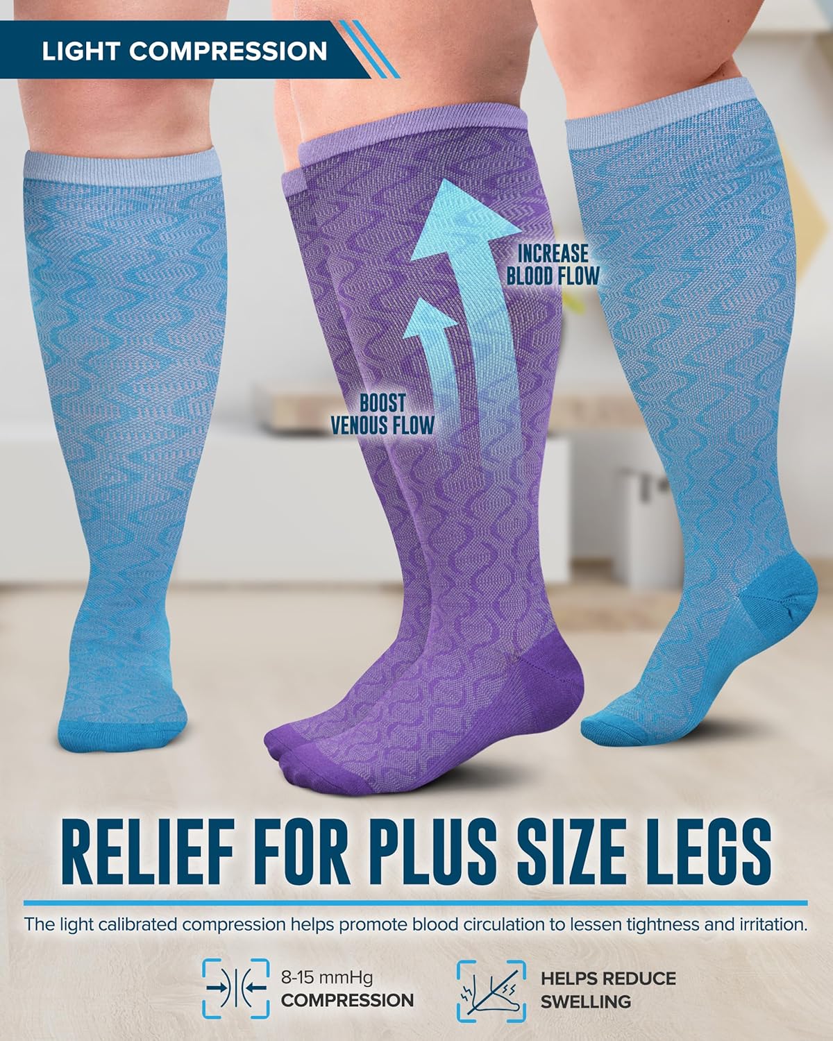 Doctor's Select Plus Size Compression Socks - Bundle