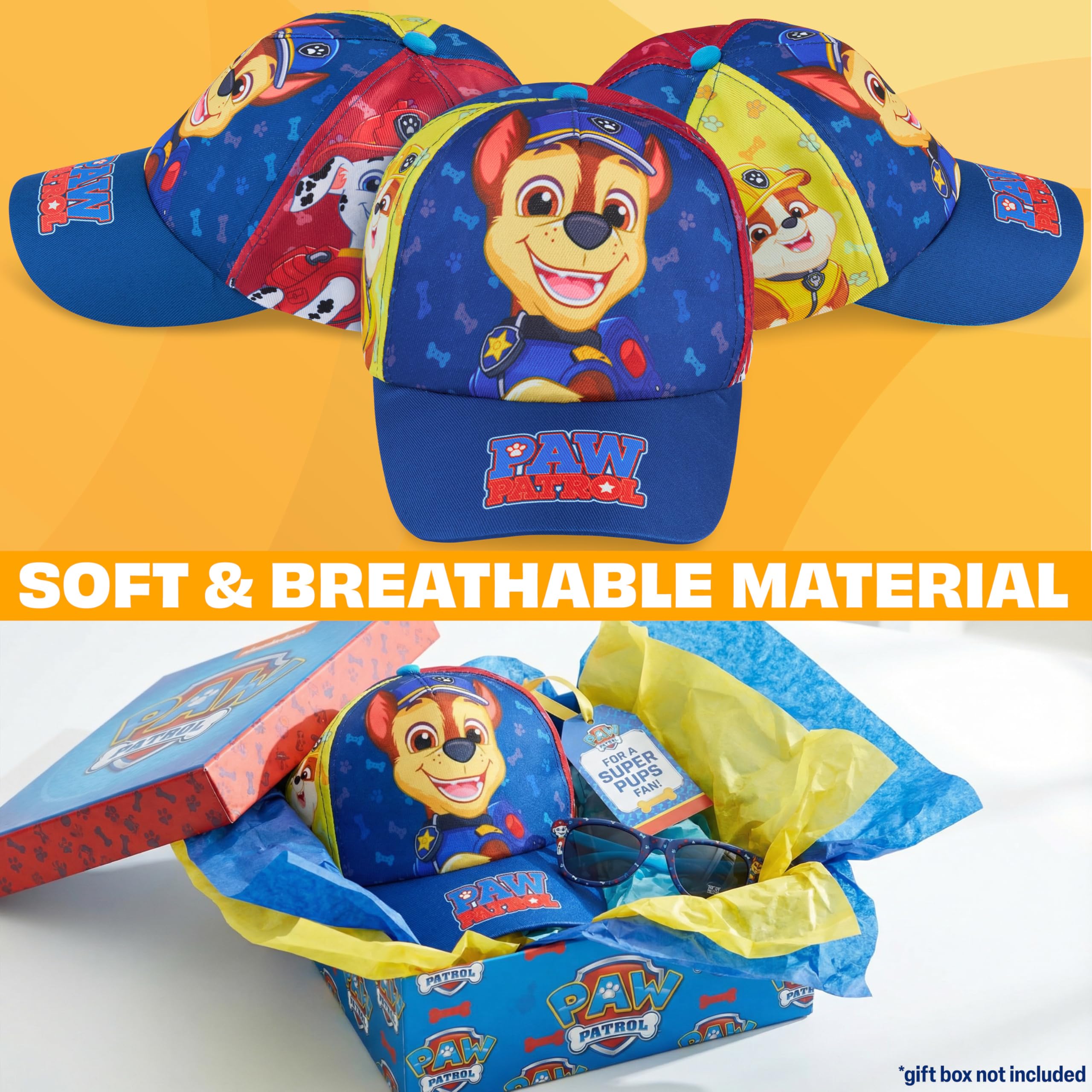 Paw Patrol | Minions Gorra Infantil Ajustable y Gafas de Sol UV 400, Conjunto Verano Niño Accesorios Ligero y Cómodo para Uso Diario