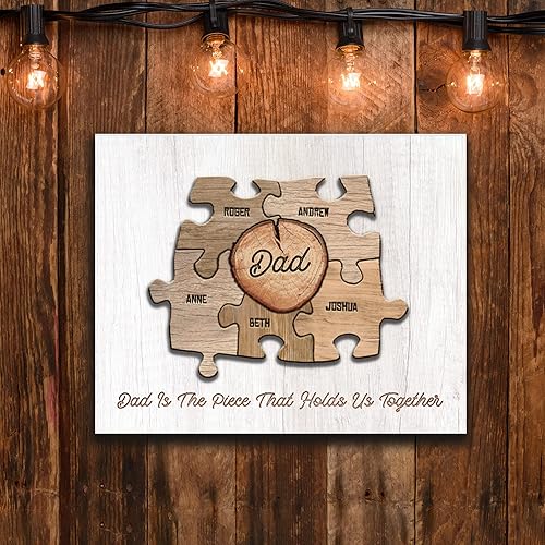 Miniatura 4 de Impresiones personales, regalo personalizado para el día del padre para papá y niños, arte único y varonil para papá, hasta 8 nombres de niños en