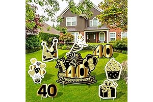 Unforgettable 40th Birthday Yard Signs with Stakes