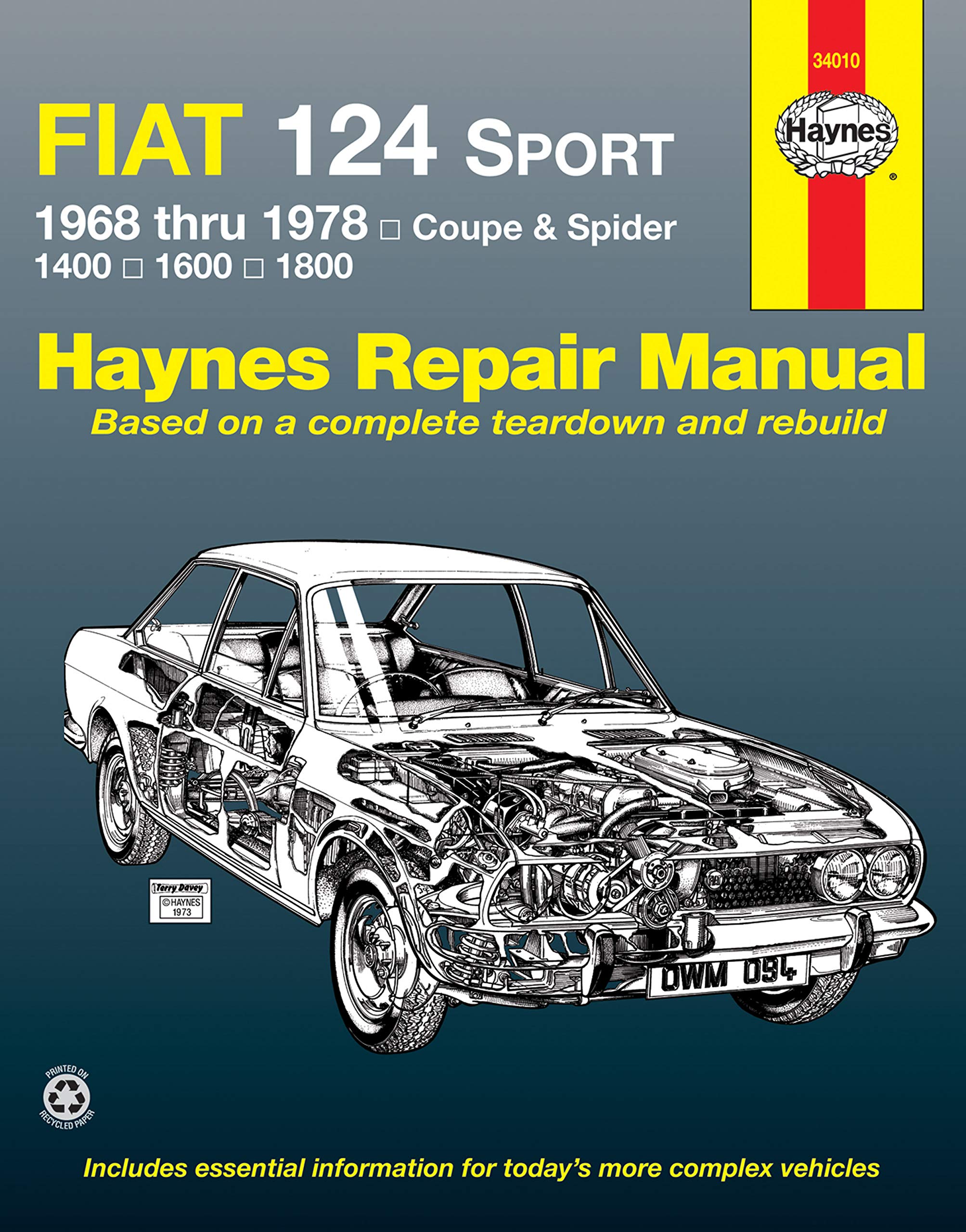 Fiat 124 Sport Coupe & Spider (68-78) Haynes Repair Manual (Haynes Repair Manuals)