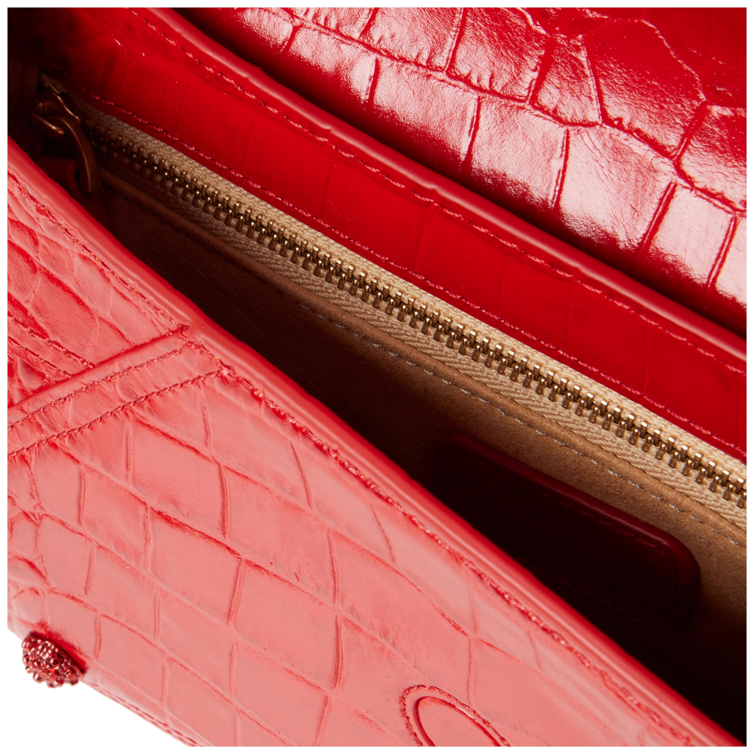 Pinko 520 Shoulder Classic Cuero St. Coco Brillante, Bolsa para Mujer, R30b_Rojo-Block Color