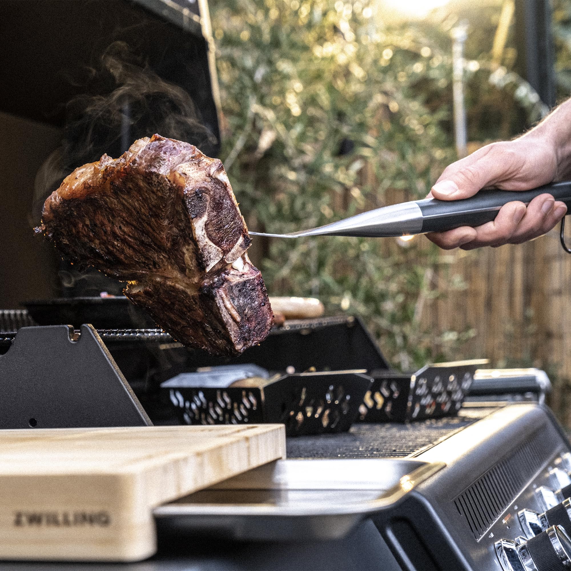 ZWILLING BBQ+ Tenedor de Carne para Parrilla, Acero Inoxidable, Metalizado