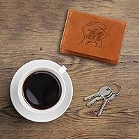 Vista 2 de Billetera de cuero genuino de la NFL, con tres compartimentos y con inscripción