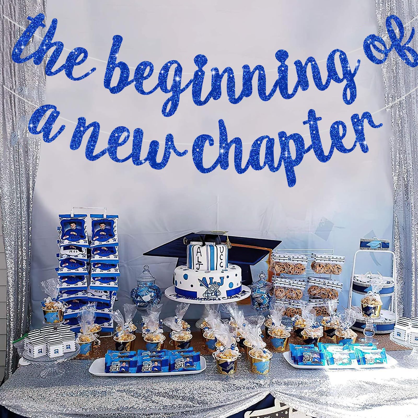 Snapklik.com : Glitter Blue The Beginning Of A New Chapter Banner ...