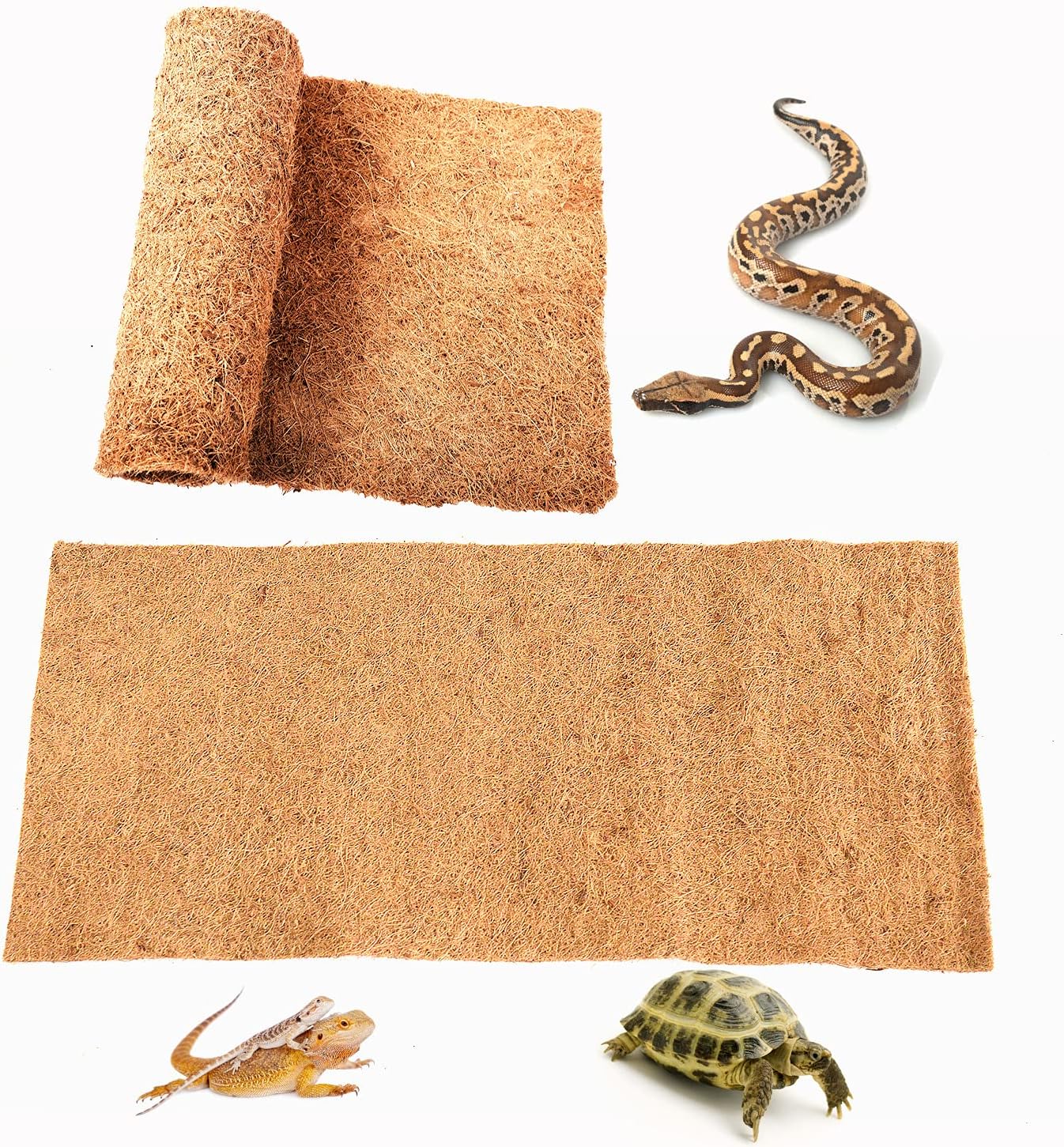 Jetisva 2 Rolls Tortoise Bedding Coconut Fibre Tortoise Substrate Snake