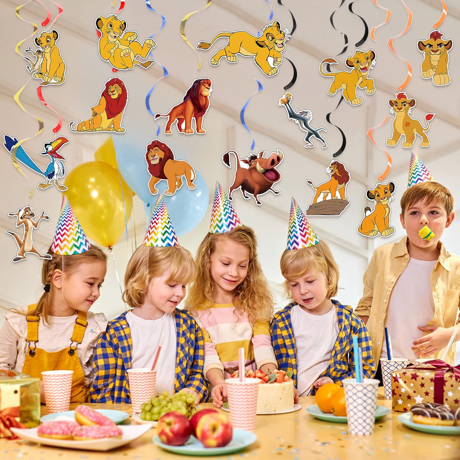 30Pcs Lion King Hanging Swirls Decorations Rock Band Themed Ceiling Swirls Streamers Party Decorations Supplies Hanging Ornaments for Boys Girls Birthday Party Supplies : Toys & Games