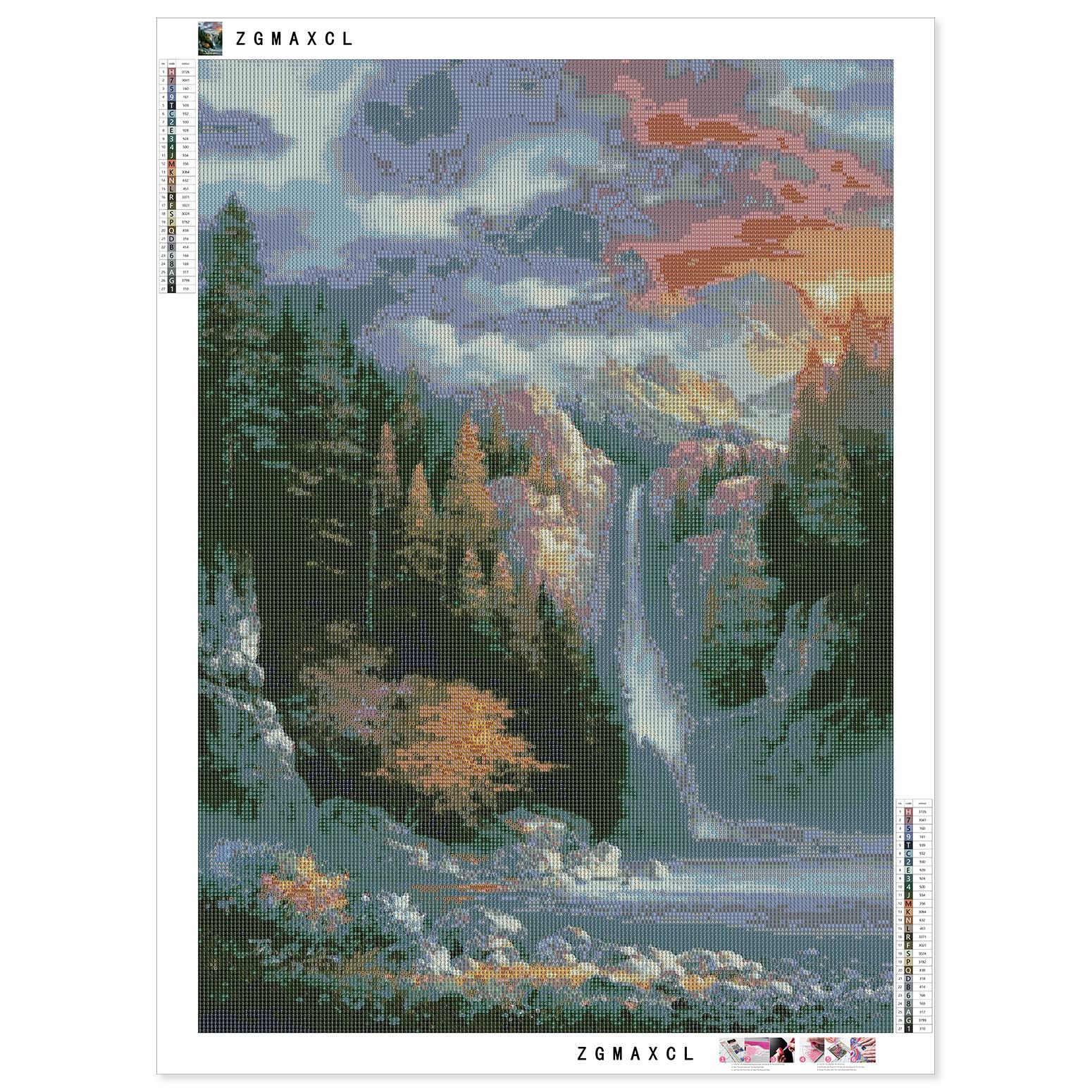 ZGmaxCL 5D Diamond Painting Mappa D'Oro - Kit Quadro Da 70x40cm Con Tela HD E Perle 26 Sfaccettature