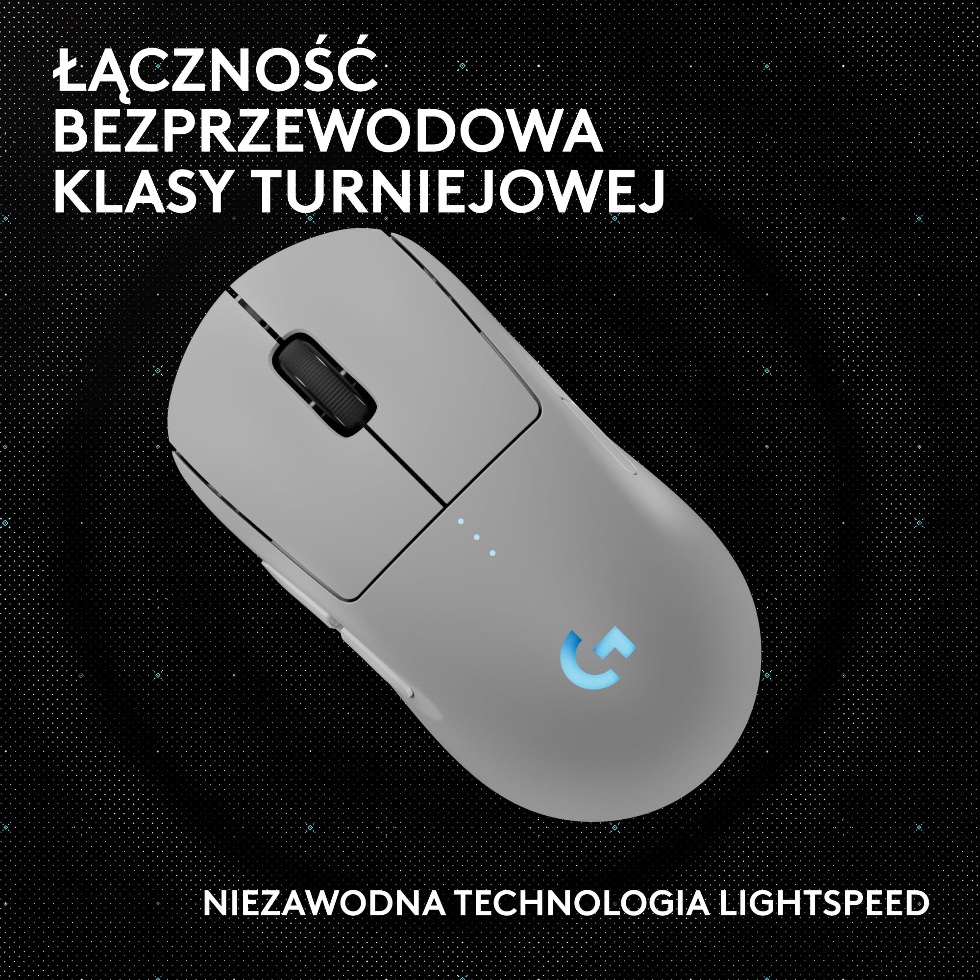 Bezprzewodowa mysz do gier PRO 2 LIGHTSPEED, do 4 konfigurowalnych i przełączanych magnetycznych przycisków bocznych, ładowanie przez USB-C, czujnik 32k DPI do komputerów PC/Mac