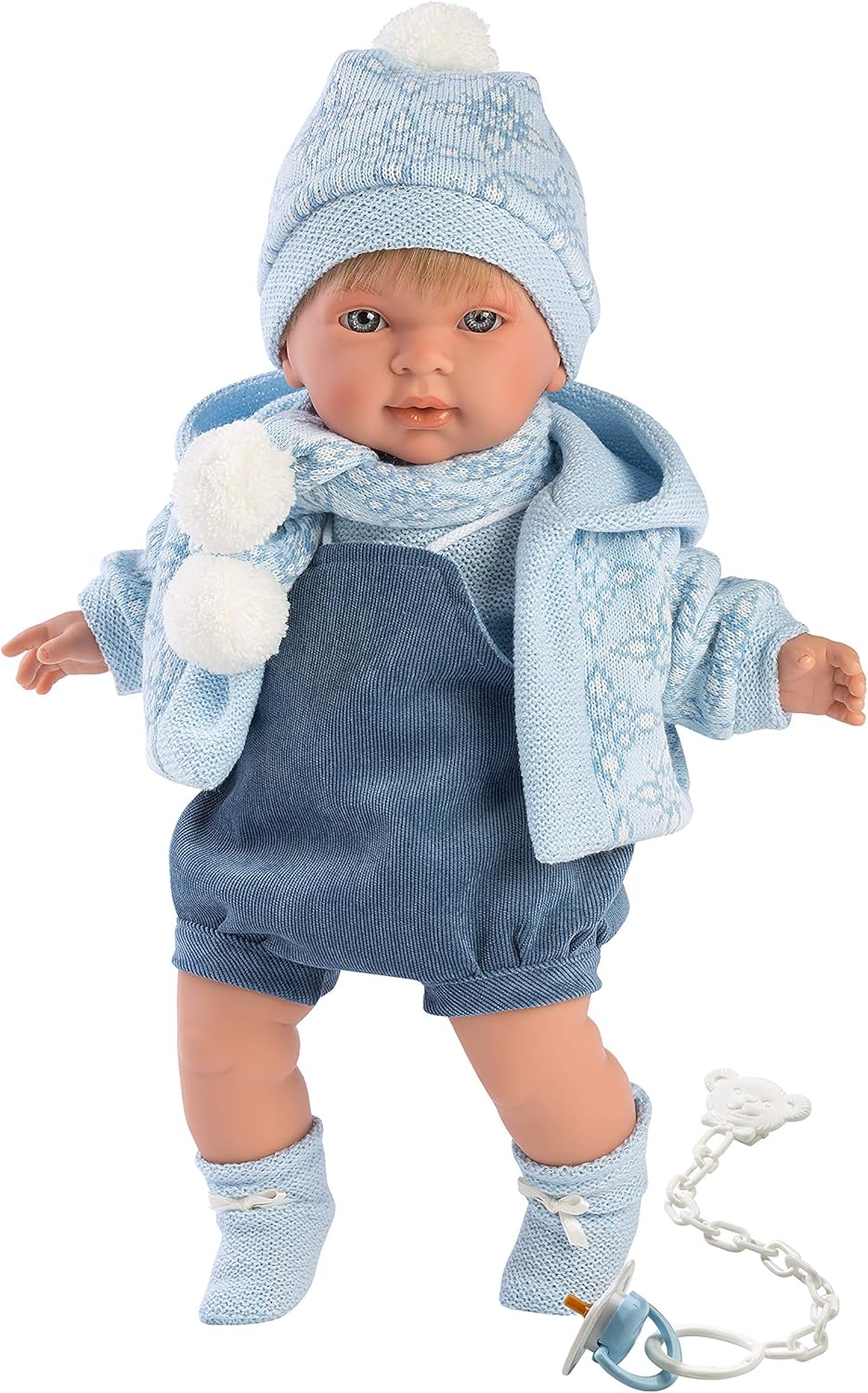 Amazon Crazy 🔥 Deals Llorens 16.5" Soft Body Crying Baby Doll Benjamin Blue