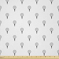 Vista 7 de Ambesonne The Yard, tela floral de estilo Art Nouveau, flores de amapola retro primavera verano jardín pétalos de follaje, tela de microfibra