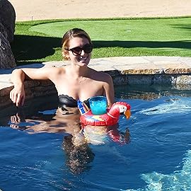 GoFloats Inflatable Pool and Hot Tub Drink Holders (3 Pack) (Choose - Unicorn, Flamingo, Palm Tree and More)