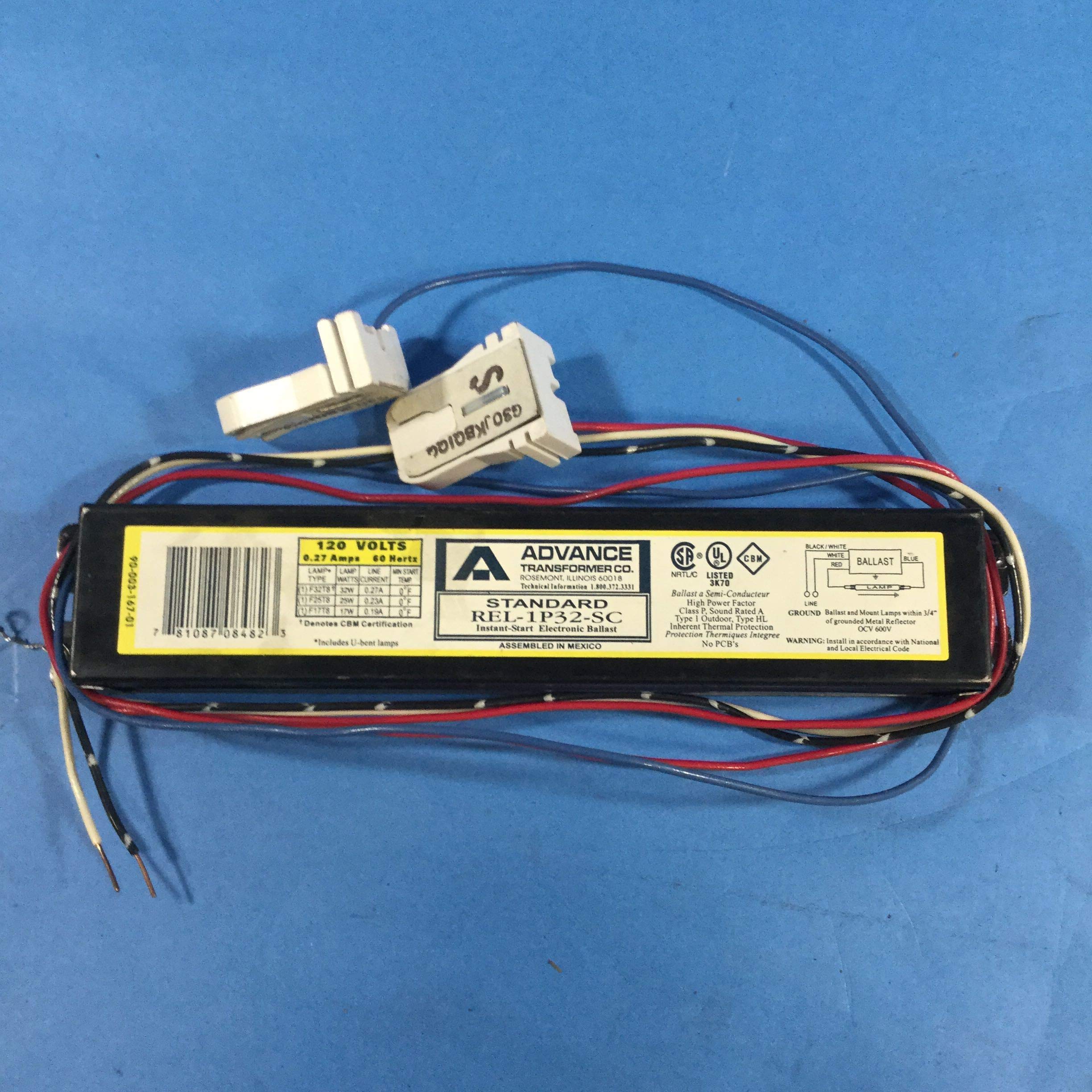 ADVANCE Ballast REL-1P32-SC 120 VAC, 0,27 A, 60 Hz, ballast électronique