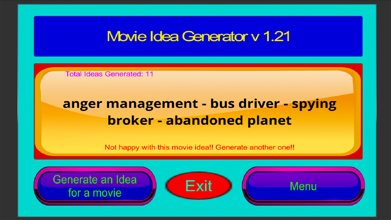 Movie Idea Generator App on Amazon Appstore