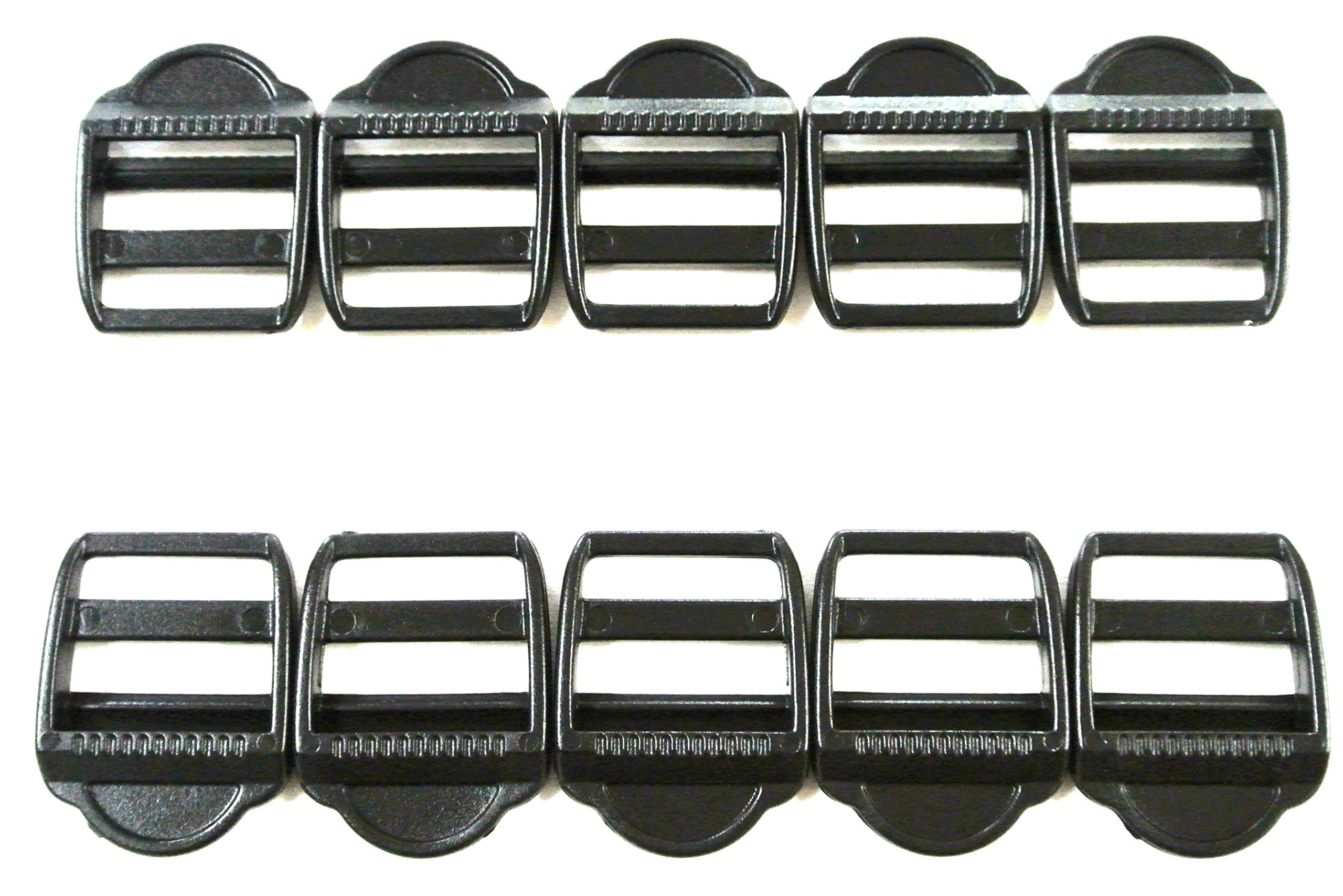 Church Products Uk Black Plastic Ladderlock Buckles 25Mm X5,X10,X25,X50,X100 Ideal For Webbing,Straps,Bags (10)