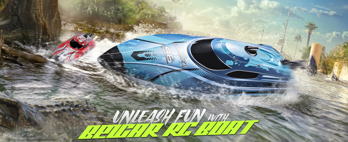 Barco RC VEVOR 2,4 GHz - Velocidad 12 Km/h, A Prueba De Agua, Con Luz Barco RC VEVOR 2,4 GHz - Velocidad 12 Km/h, A Prueba De Agua, Con Luz