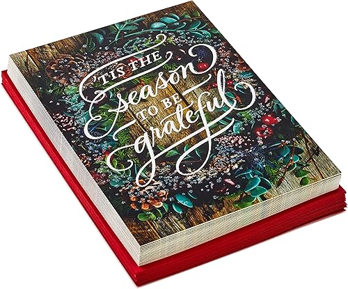 Miniatura 3 de Hallmark - Tarjetas de Navidad en caja, "Season to be Grateful" (16 tarjetas y 17 sobres)