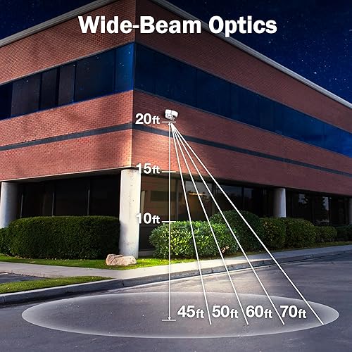 Miniatura 8 de Feit Electric Luz de seguridad LED con sensor de movimiento, luz de inundación al aire libre de 46 W, 3 cabezales ajustables, montaje en pared, 5000