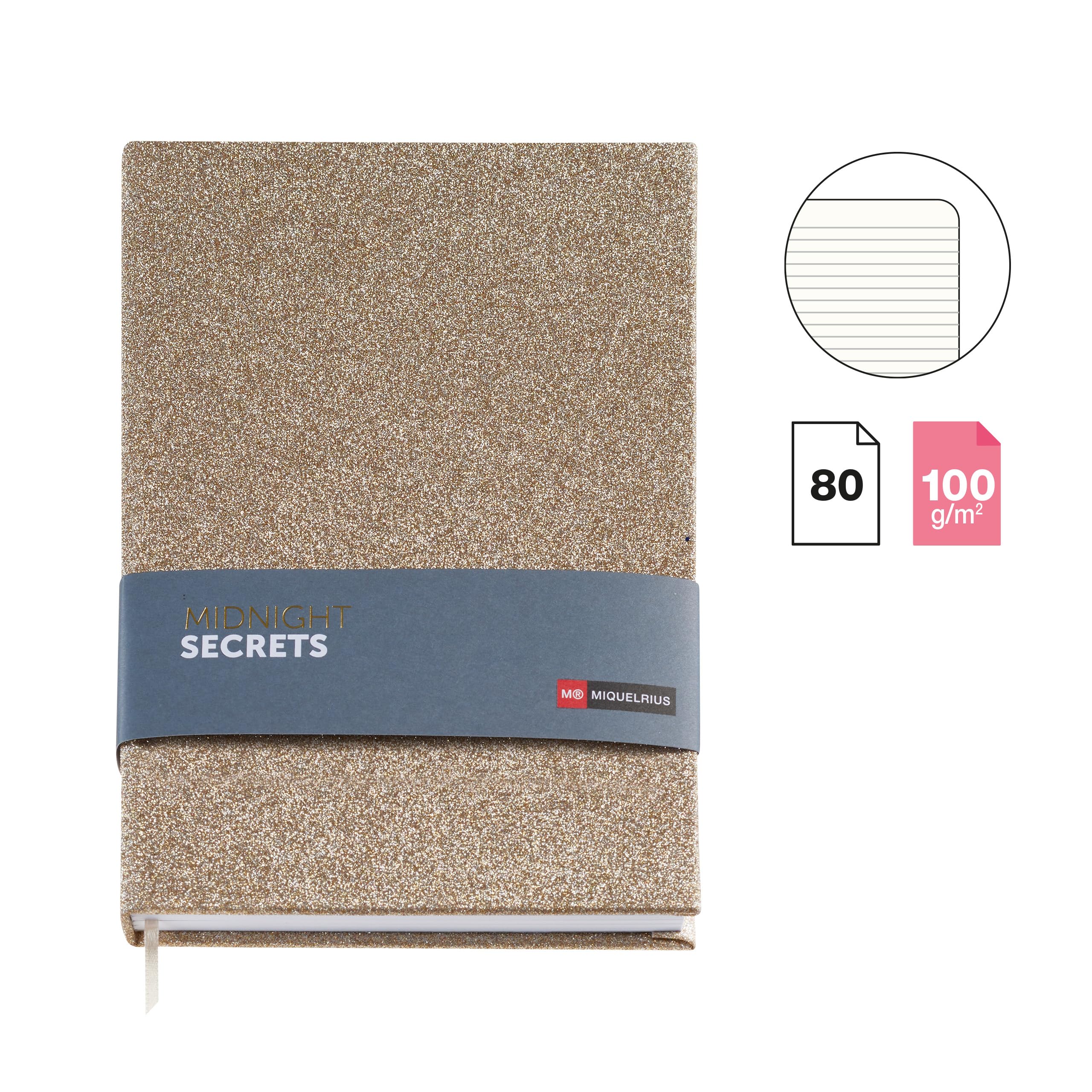 Miquelrius, A5 Notebook (140 x 200 mm), White Lined Interior, 80 Sheets of 100 g/m² - Image 2