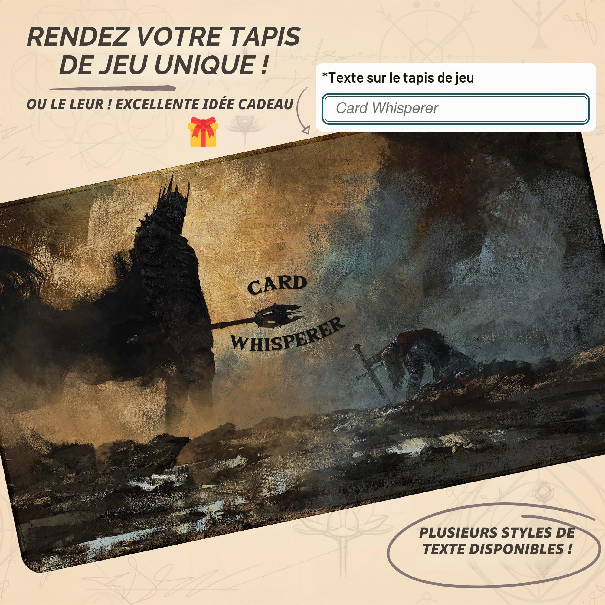 The Fate of Isildur (Bords Cousus) - Tapis de Jeu Le Seigneur des Anneaux - Compatible avec Les Tapis de Jeu Magic: The Gathering - Jouez à MTG, Yugioh, TCG - Designs Originaux