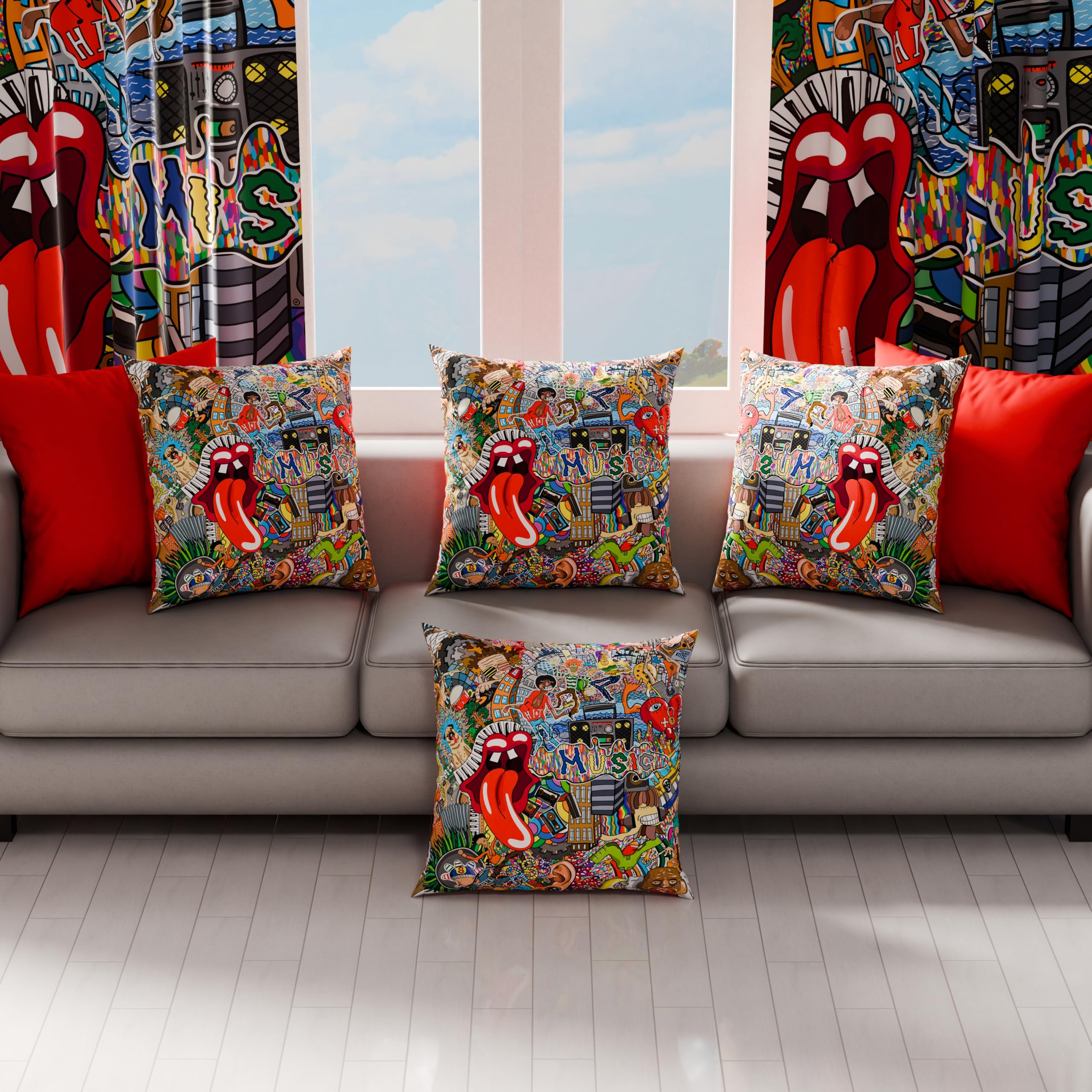 PETTI Artigiani Italiani Cusicni Pair of Pillowcases in Digital Print Winter, Canvas, Murals, 45 x 45 cm, confezione da 2 - Image 3
