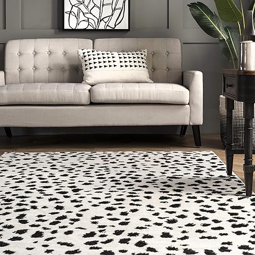 Miniatura 9 de nuLOOM Brooks - Alfombra con estampado de leopardo, 6 pies 7 pulgadas x 9 pies, beige