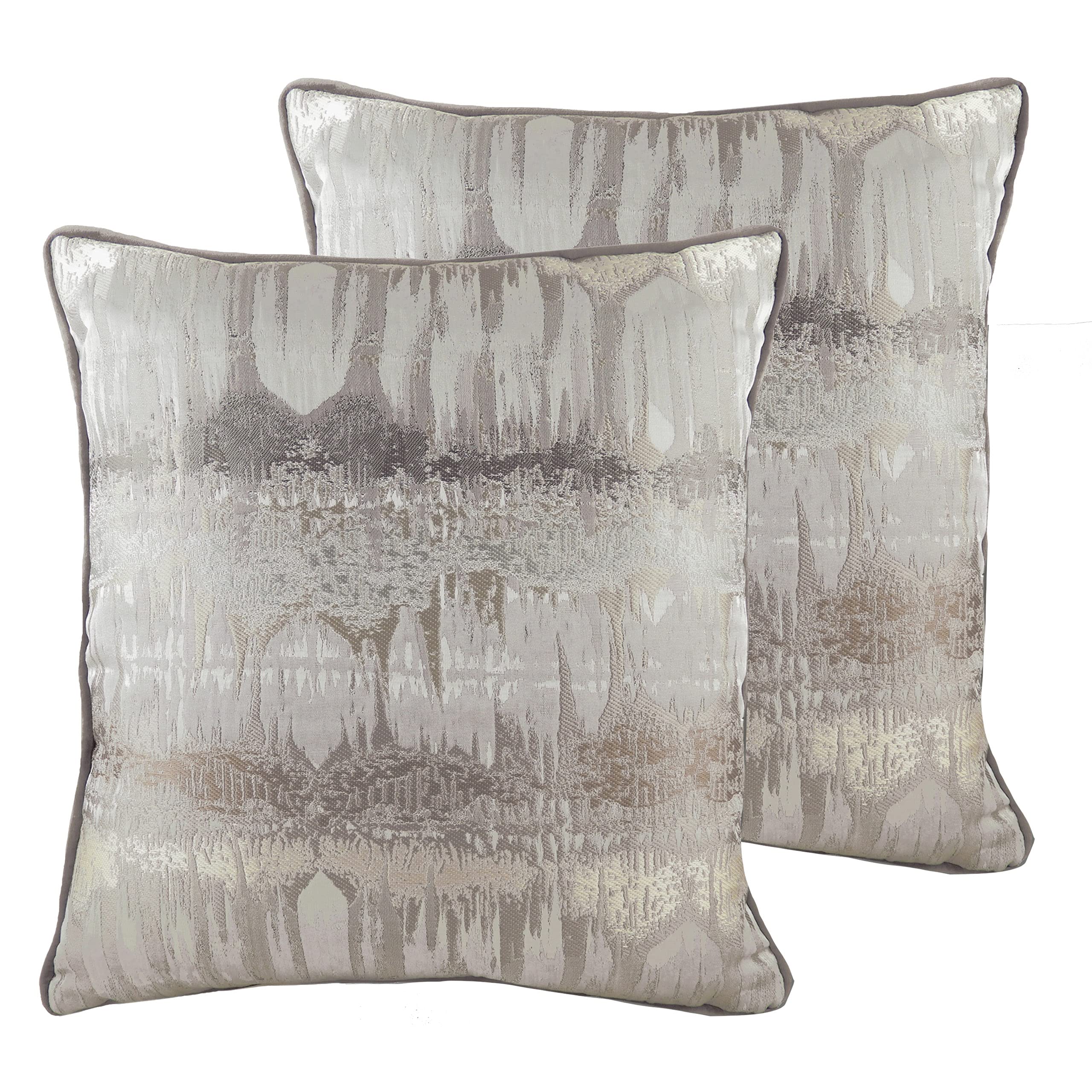 Evans Lichfield Inca Cushion Twin Pack - Steel Grey - Polyester - 56x56cm